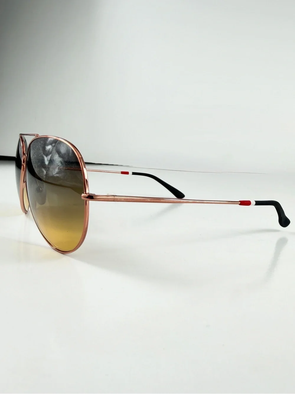 NWT Orlebar Brown x Linda Farrow Aviator Sunglasses OB10 C8 Rose Gold Full Set